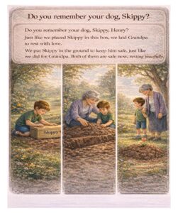 Children’s book about losing grandma – Grandma’s in Heaven cover